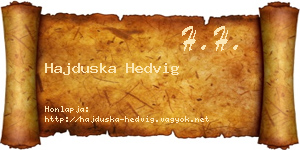 Hajduska Hedvig névjegykártya
